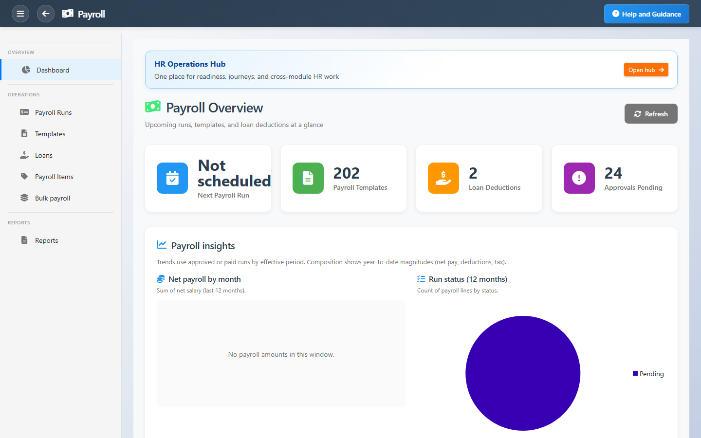 Payroll Dashboard Interface