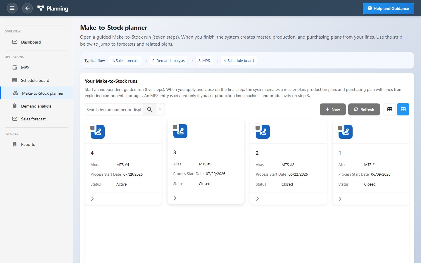 Make-to-stock planner