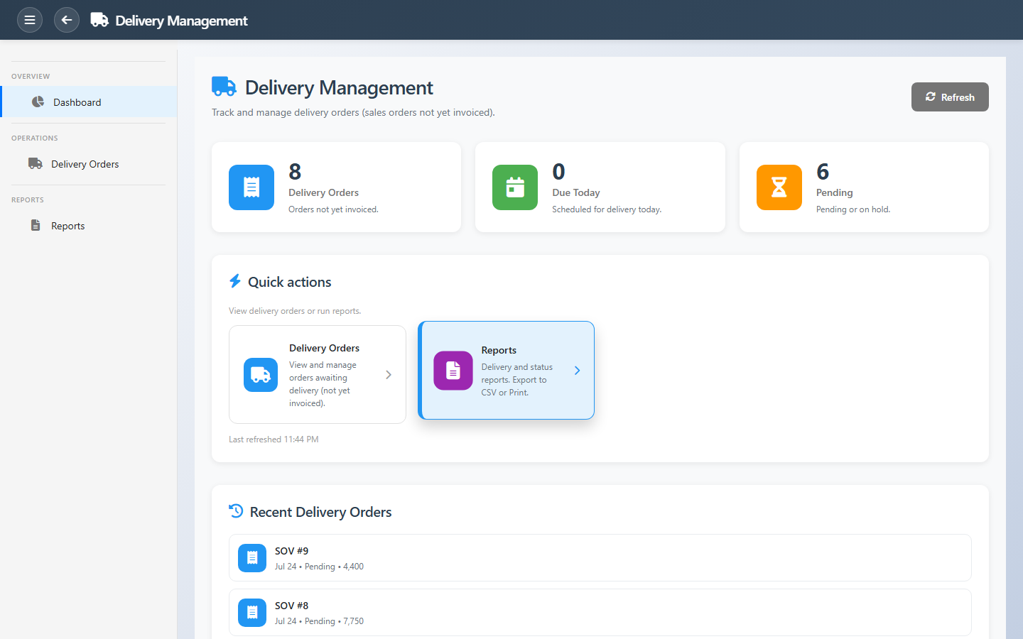 Delivery Management